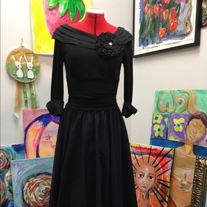 Vintage Inspired Fit and Flair Cocktail Dress